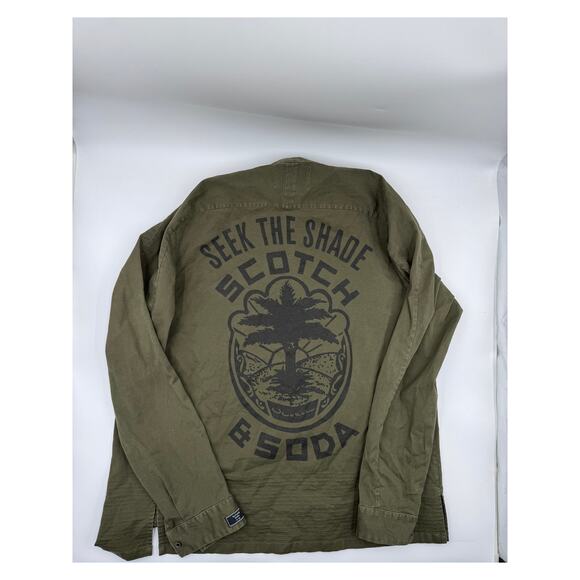 Scotch & Soda Green Military Style Jacket Medium - Picture 2 of 5